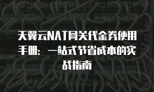天翼云NAT网关代金券使用手册：一站式节省成本的实战指南