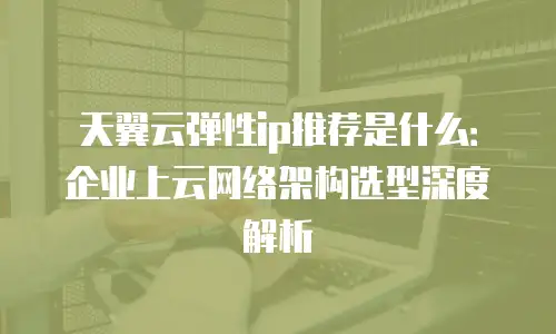 天翼云弹性ip推荐是什么：企业上云网络架构选型深度解析