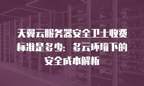 天翼云服务器安全卫士收费标准是多少：多云环境下的安全成本解析