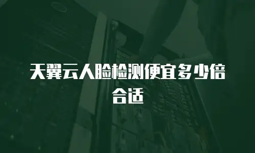 天翼云人脸检测便宜多少倍合适