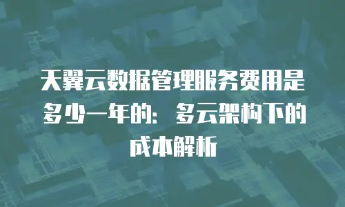 天翼云数据管理服务费用是多少一年的：多云架构下的成本解析