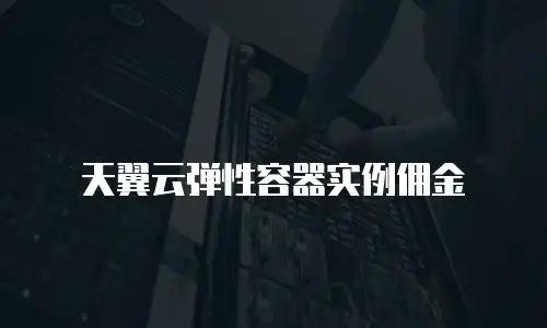 天翼云弹性容器实例佣金
