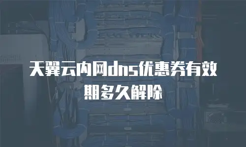 天翼云内网dns优惠券有效期多久解除