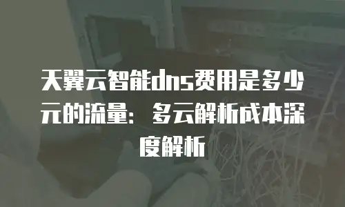 天翼云智能dns费用是多少元的流量：多云解析成本深度解析