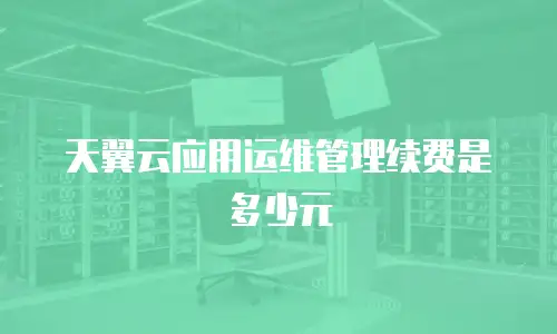 天翼云应用运维管理续费是多少元