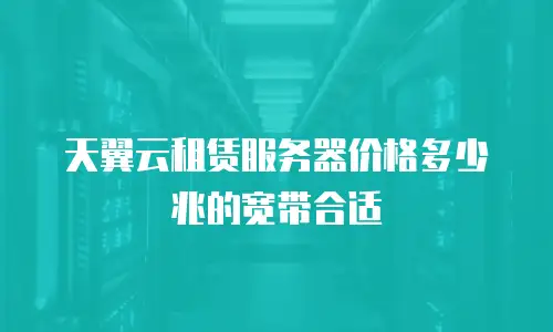 天翼云租赁服务器价格多少兆的宽带合适