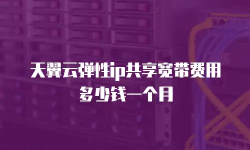 天翼云弹性ip共享宽带费用多少钱一个月
