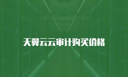 天翼云云审计购买价格