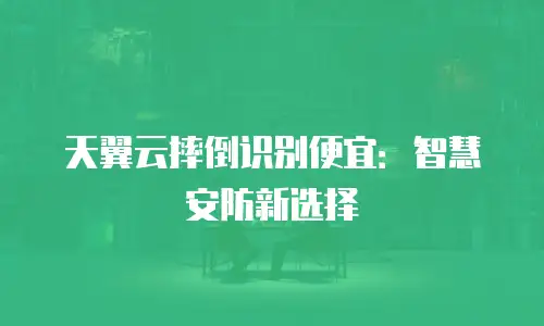 天翼云摔倒识别便宜：智慧安防新选择