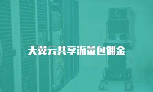 天翼云共享流量包佣金