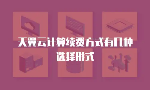 天翼云计算续费方式有几种选择形式