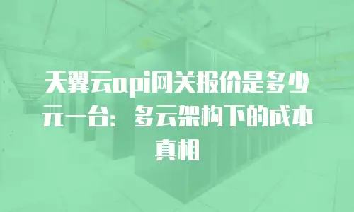 天翼云api网关报价是多少元一台：多云架构下的成本真相