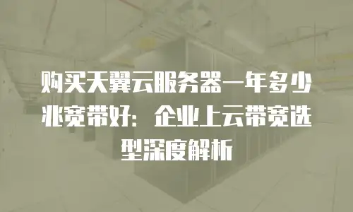 购买天翼云服务器一年多少兆宽带好：企业上云带宽选型深度解析