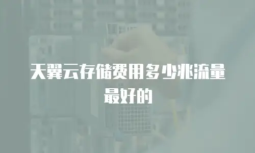 天翼云存储费用多少兆流量最好的