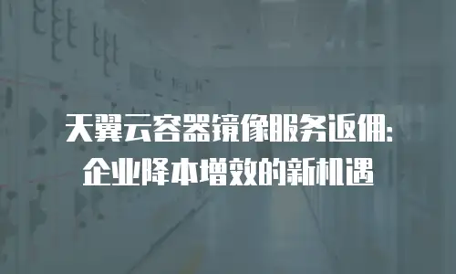 天翼云容器镜像服务返佣：企业降本增效的新机遇