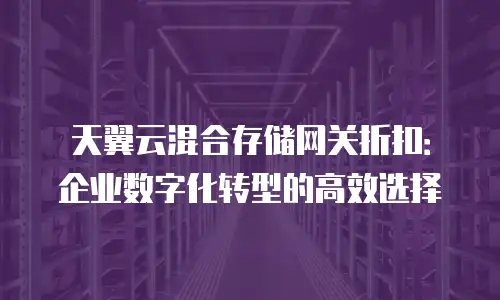 天翼云混合存储网关折扣：企业数字化转型的高效选择