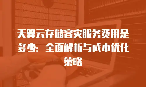 天翼云存储容灾服务费用是多少：全面解析与成本优化策略