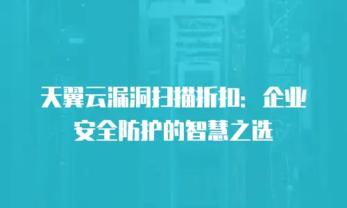 天翼云漏洞扫描折扣：企业安全防护的智慧之选