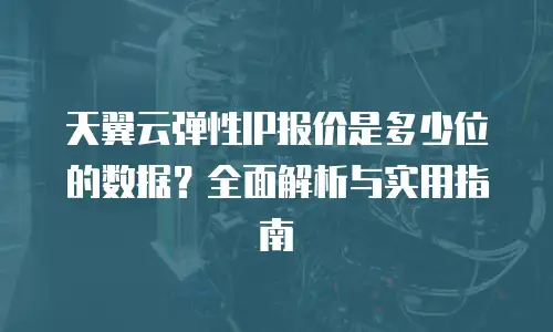 天翼云弹性IP报价是多少位的数据？全面解析与实用指南