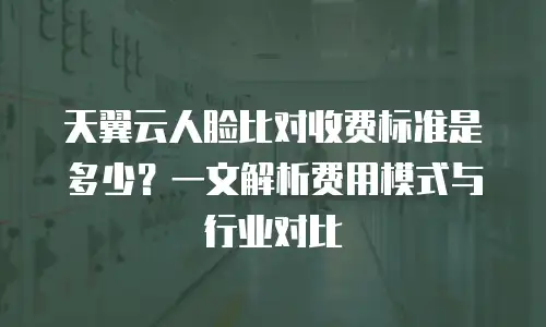 天翼云人脸比对收费标准是多少？一文解析费用模式与行业对比