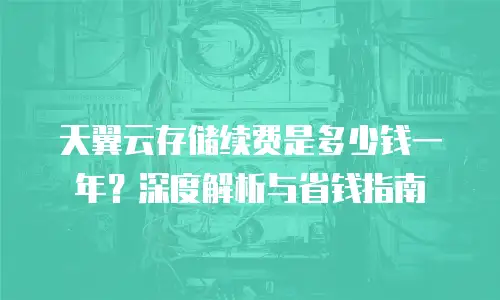 天翼云存储续费是多少钱一年？深度解析与省钱指南