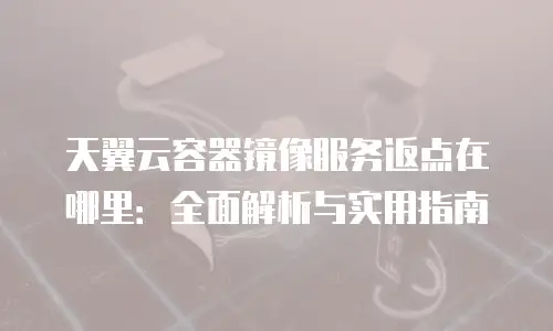 天翼云容器镜像服务返点在哪里：全面解析与实用指南
