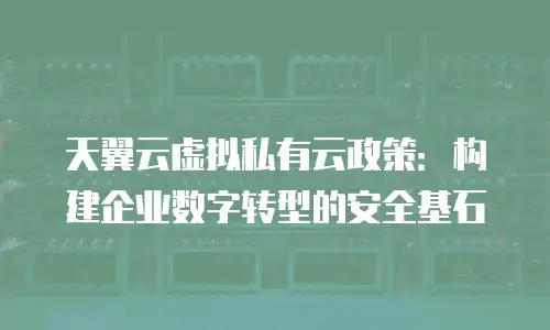 天翼云虚拟私有云政策：构建企业数字转型的安全基石