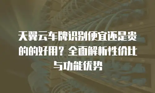 天翼云车牌识别便宜还是贵的的好用？全面解析性价比与功能优势
