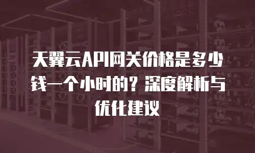 天翼云API网关价格是多少钱一个小时的？深度解析与优化建议