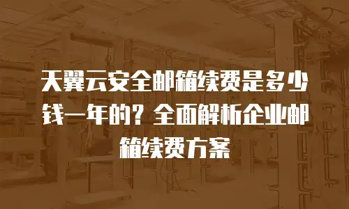 天翼云安全邮箱续费是多少钱一年的？全面解析企业邮箱续费方案