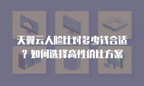 天翼云人脸比对多少钱合适？如何选择高性价比方案