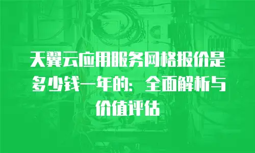 天翼云应用服务网格报价是多少钱一年的：全面解析与价值评估