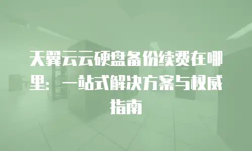 天翼云云硬盘备份续费在哪里：一站式解决方案与权威指南