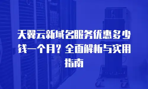 天翼云新域名服务优惠多少钱一个月？全面解析与实用指南