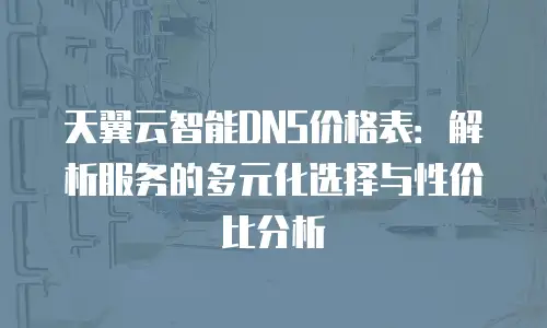 天翼云智能DNS价格表：解析服务的多元化选择与性价比分析