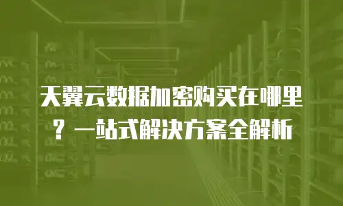 天翼云数据加密购买在哪里？一站式解决方案全解析