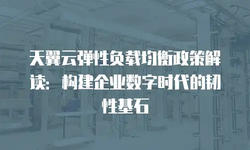 天翼云弹性负载均衡政策解读：构建企业数字时代的韧性基石