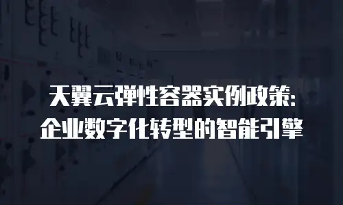 天翼云弹性容器实例政策：企业数字化转型的智能引擎