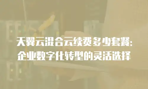 天翼云混合云续费多少套餐：企业数字化转型的灵活选择