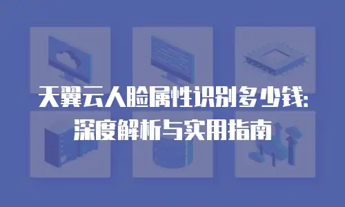 天翼云人脸属性识别多少钱：深度解析与实用指南