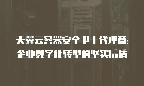 天翼云容器安全卫士代理商：企业数字化转型的坚实后盾