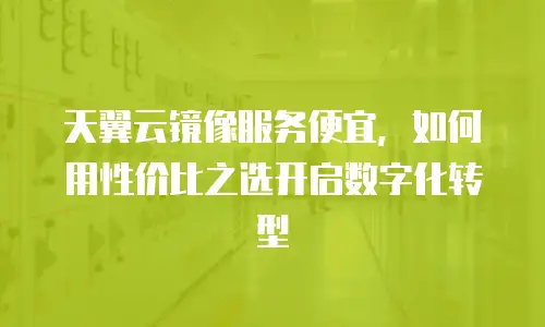 天翼云镜像服务便宜，如何用性价比之选开启数字化转型