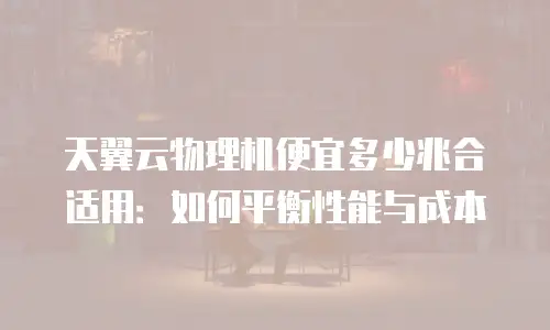 天翼云物理机便宜多少兆合适用：如何平衡性能与成本