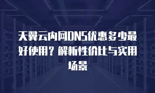 天翼云内网DNS优惠多少最好使用？解析性价比与实用场景
