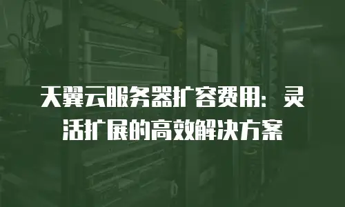 天翼云服务器扩容费用：灵活扩展的高效解决方案