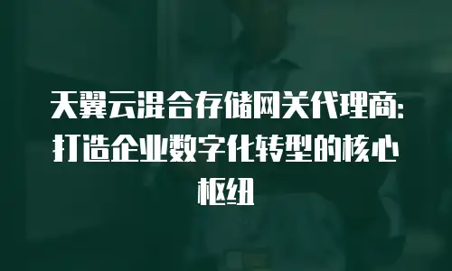 天翼云混合存储网关代理商：打造企业数字化转型的核心枢纽
