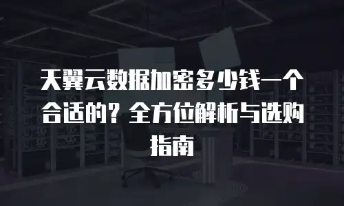 天翼云数据加密多少钱一个合适的？全方位解析与选购指南
