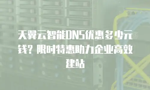 天翼云智能DNS优惠多少元钱？限时特惠助力企业高效建站