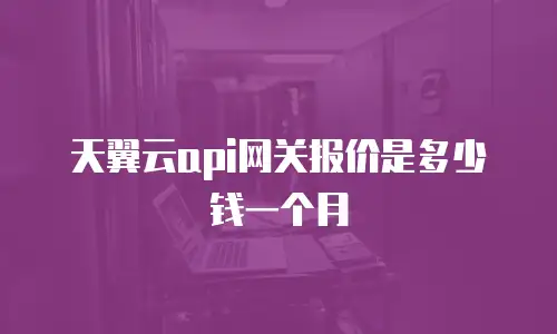 天翼云api网关报价是多少钱一个月
