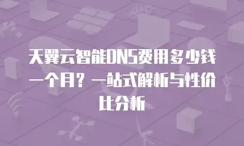 天翼云智能DNS费用多少钱一个月？一站式解析与性价比分析